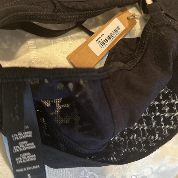 SKIMS Onyx mesh bralette with logo design all over - Picture 7 of 7